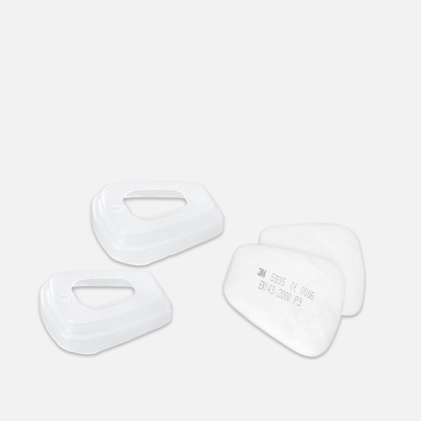 3M 5935 P3 Pre-Filters & 501 Retainers (2-Pack)