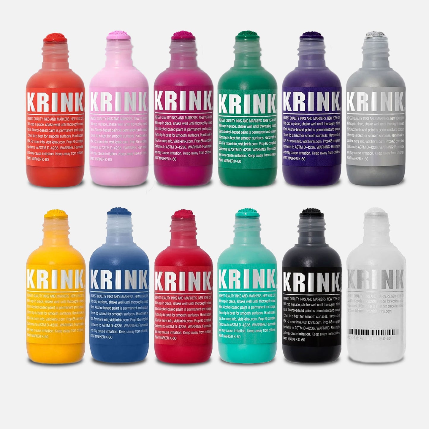 Krink K-60 12 Colour box set on a grey background.