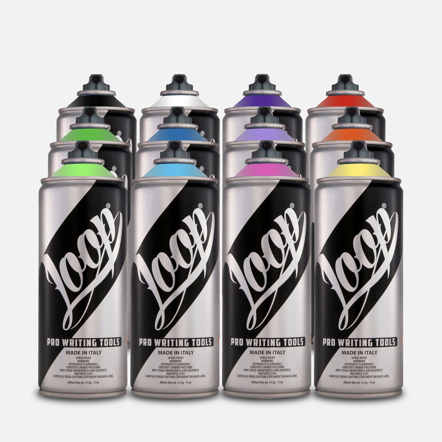 Pack containing 12 Loop 400ml cans