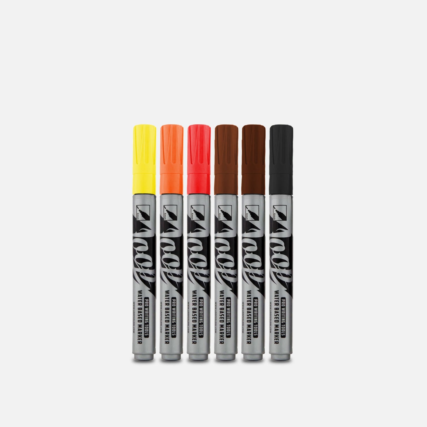 Loop 4MM Water Based Marker Pack of 6 Solara Colours