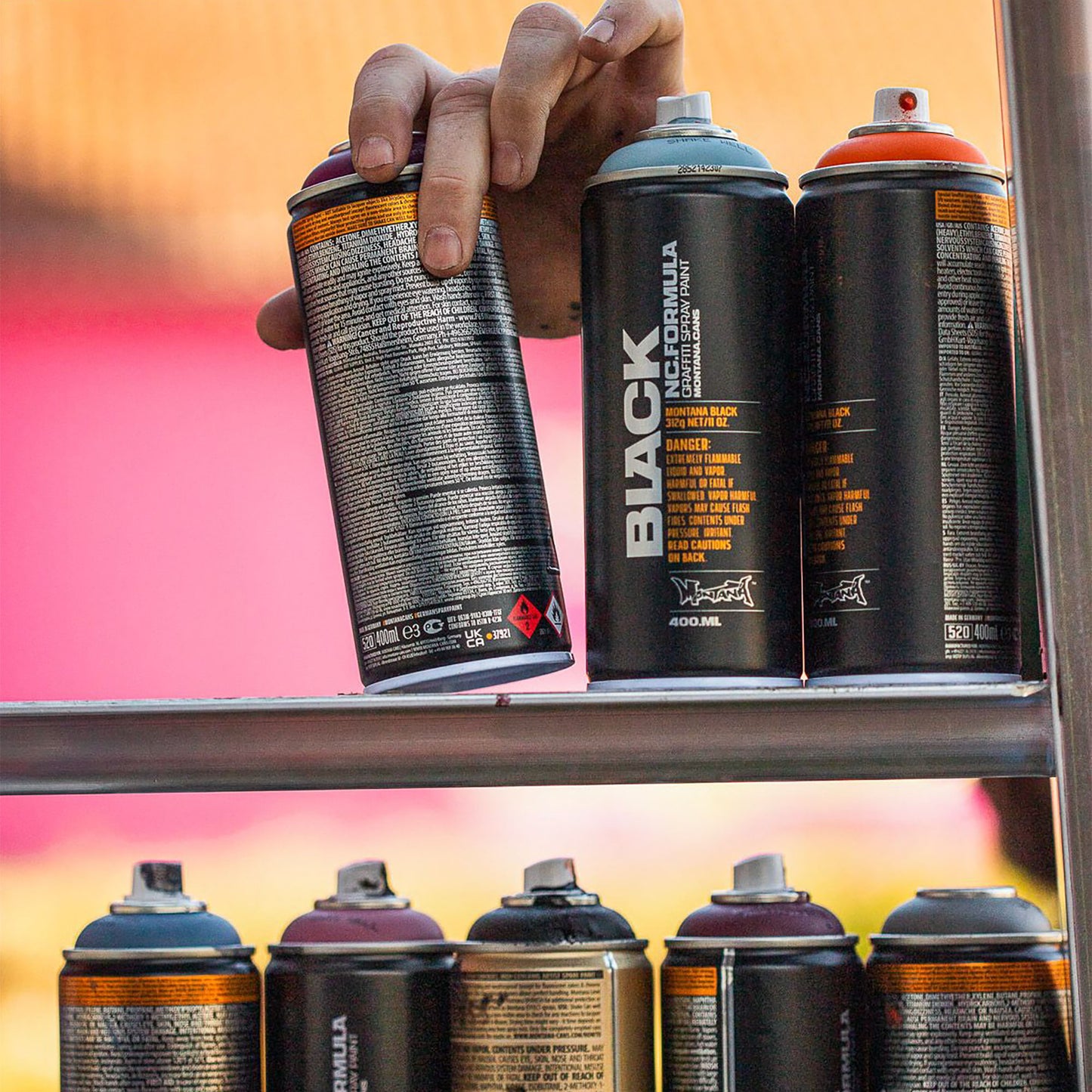 Montana Black cans on shelf