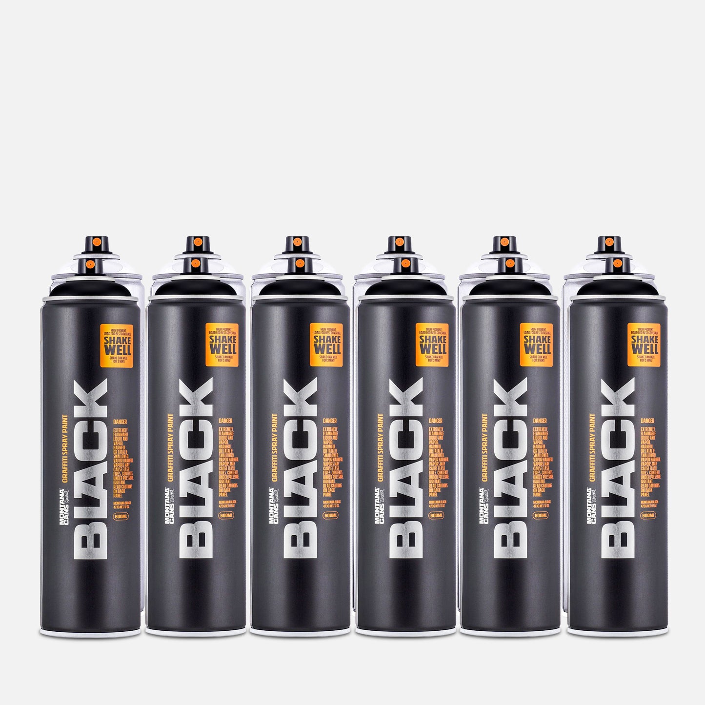 6 cans of Montana black extended 600ml and 6 cans of Montana 600ml Chrome