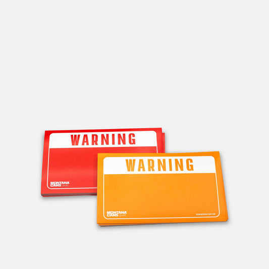 Montana Warning Sticker Pack in Red & Yellow
