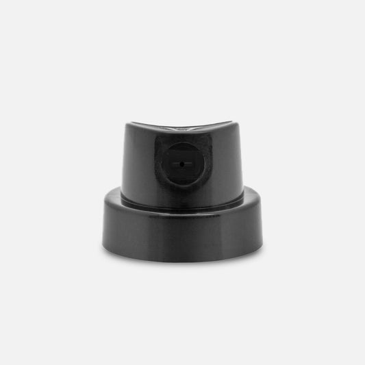 Traversal black cap spray paint nozzle for fat lines