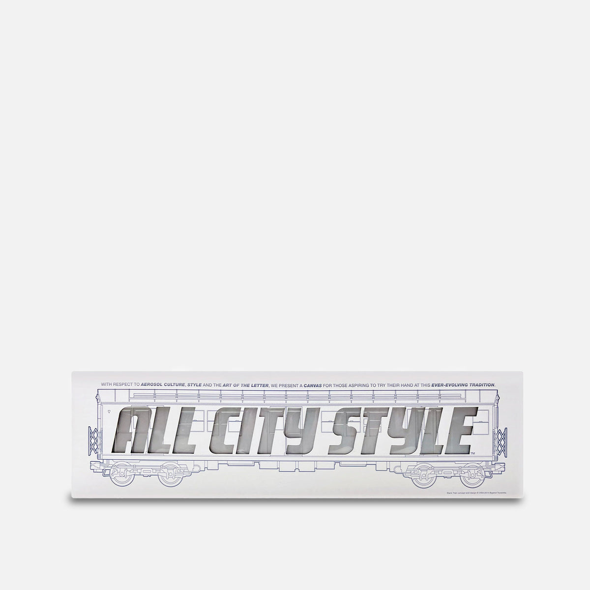 All City Style Blank NYC Subway Car Train with Mini Sticker Sheet