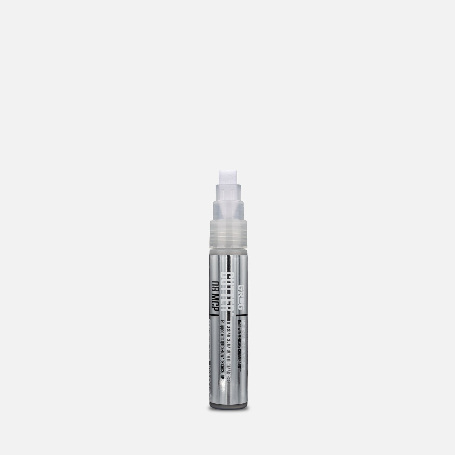 Grog cutter 08 mcp mercury chrome marker on a grey background 
