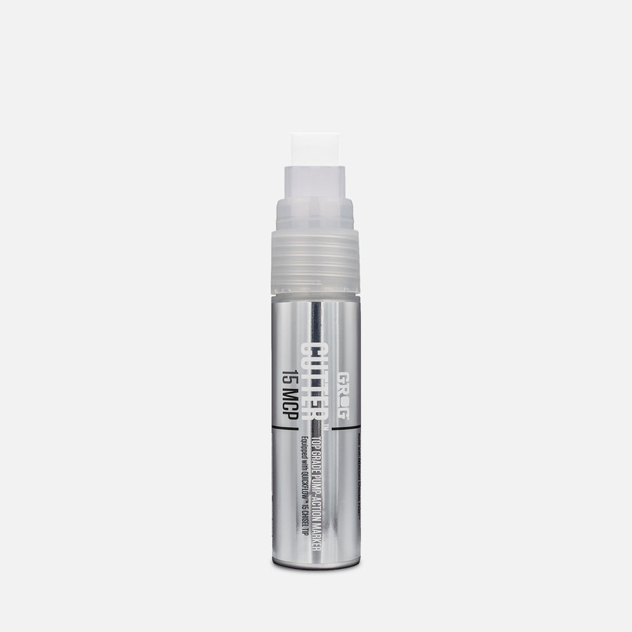 Grog cutter 15 mcp mercury chrome marker on a grey background 
