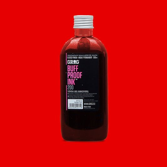 Grog Buff Proof Ink Splatter Red