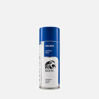 KEEN RAL 5010 gentian blue premium acrylic aerosol spray paint can with durable fast-drying finish for DIY, home improvemnt, furniture restoration automotive repair, metal, wood, and plastic surfaces