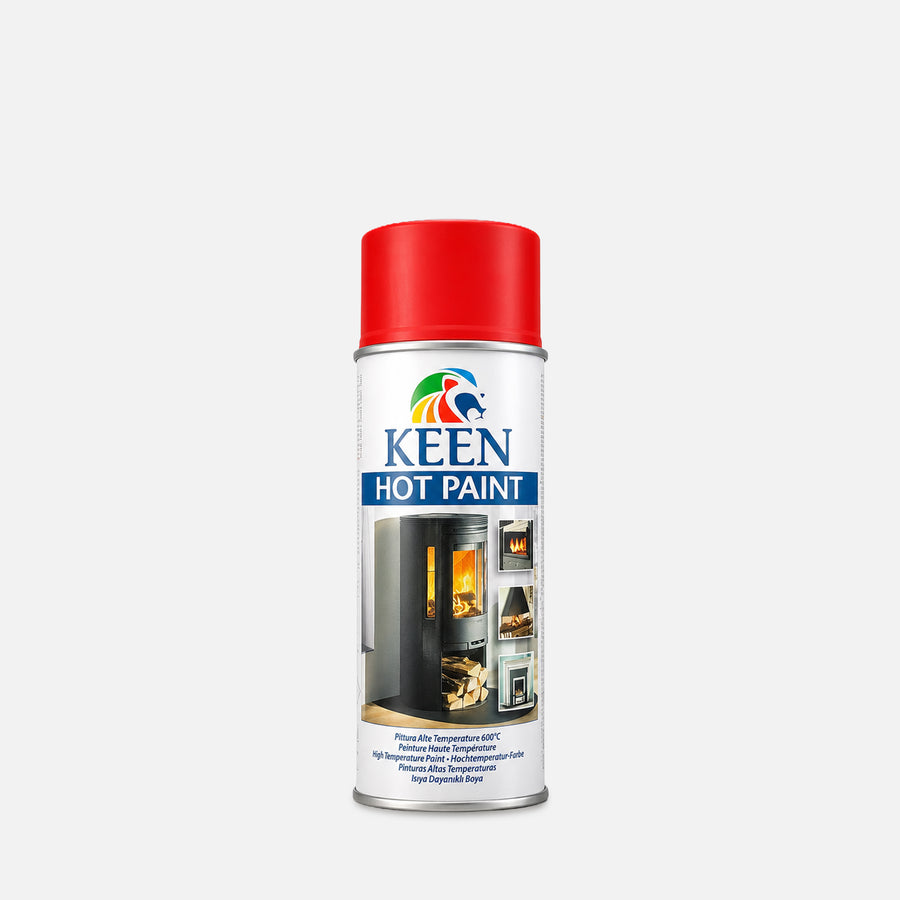 Keen hot paint high temperature spray paint can for fireplaces, wood stoves and heat - resistant metal surfaces