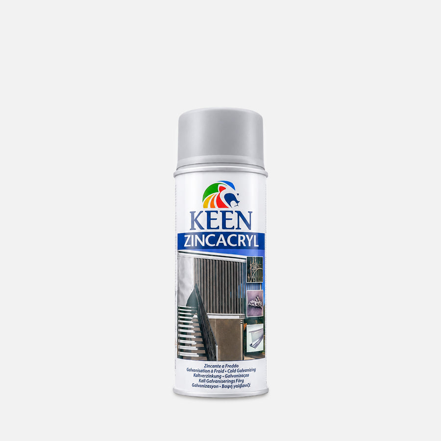 Keen Zincacryl cold galanising spray can for metal protection and rust prevention 
