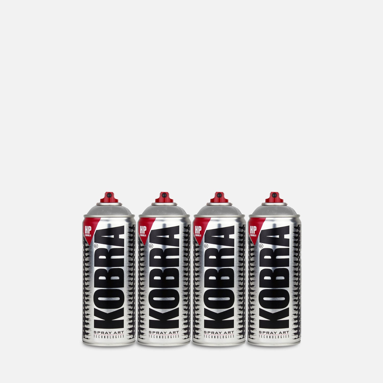 Kobra varnish 400ml 4 can pack of gloss varnish on a grey background