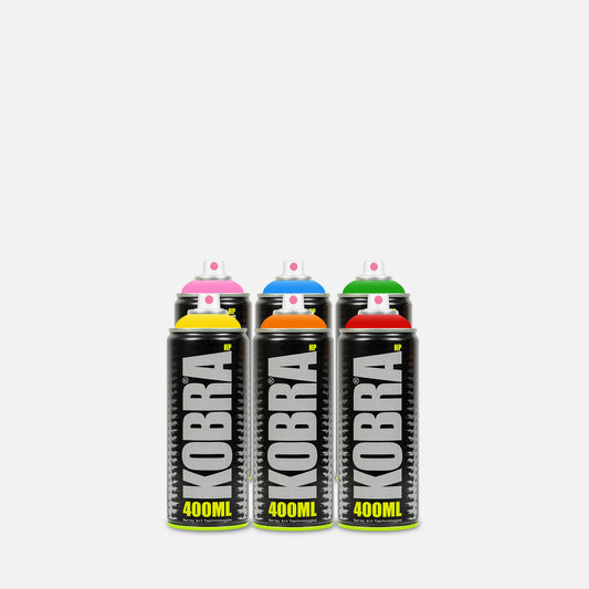 6 different colours of kobra high pressure 400ml