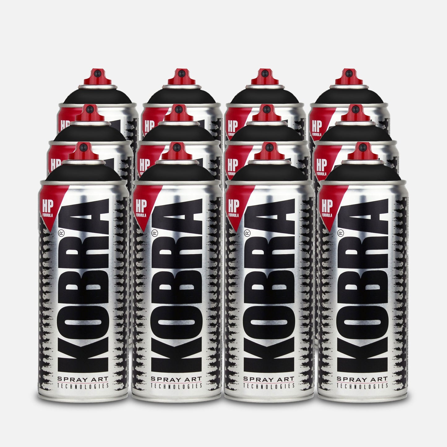 Kobra HP 400ML Black Gloss 12 Can Pack