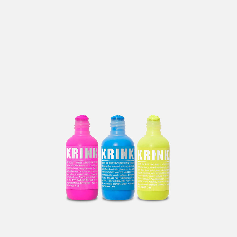Krink K-60 Fluorescent 3 Pack bottles.