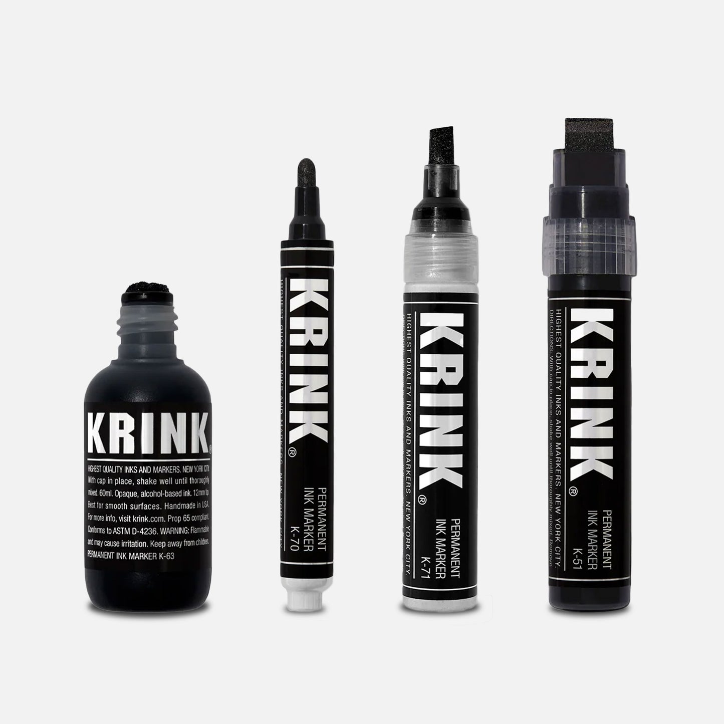 Set of Krink markers in black