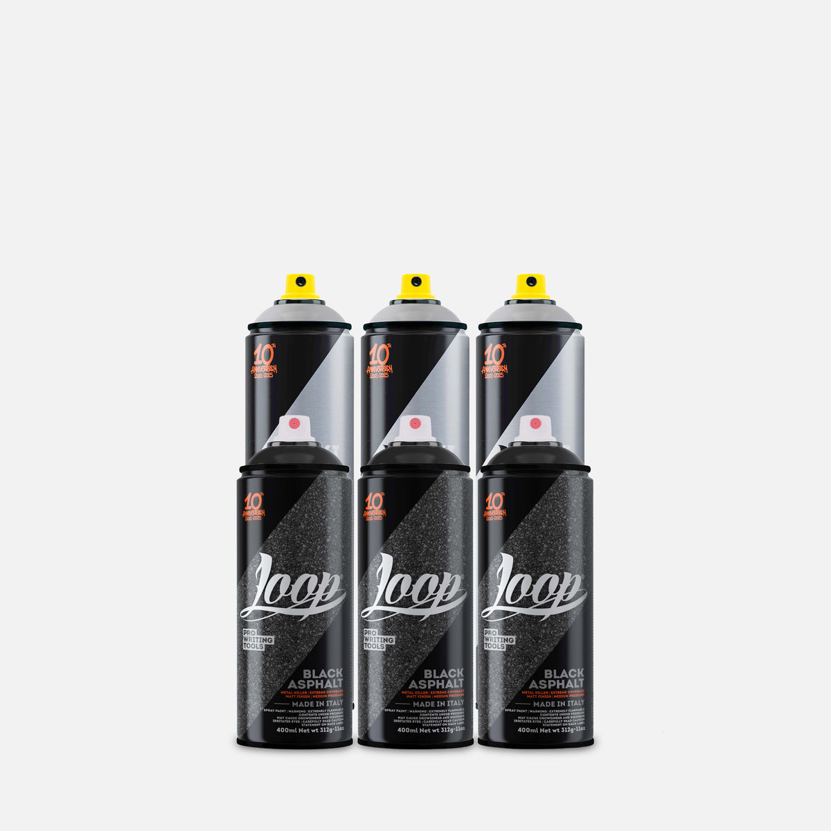 Loop Asphalt & Heavy Metal Silverchrome 6 Can Pack