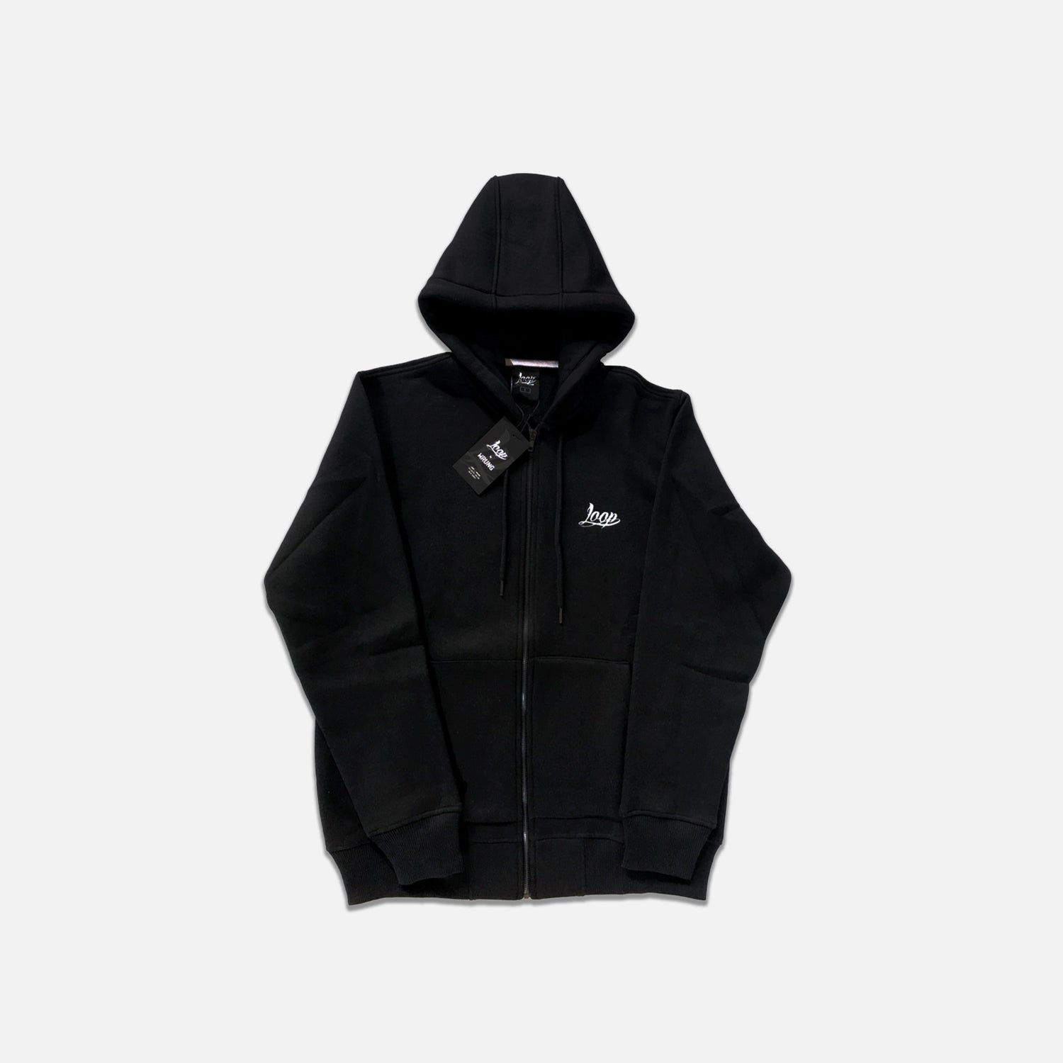 Loop Zip Sweater Black Designed By Wrung — Small