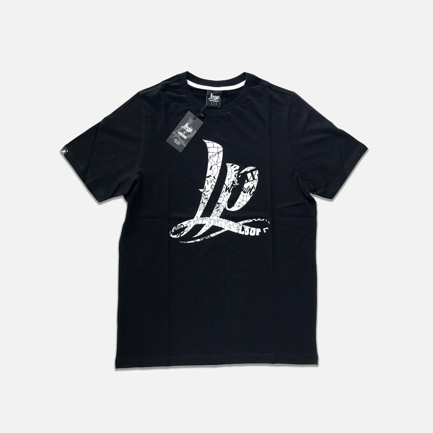 Loop Style T-Shirt Black Designed By Wrung — Small