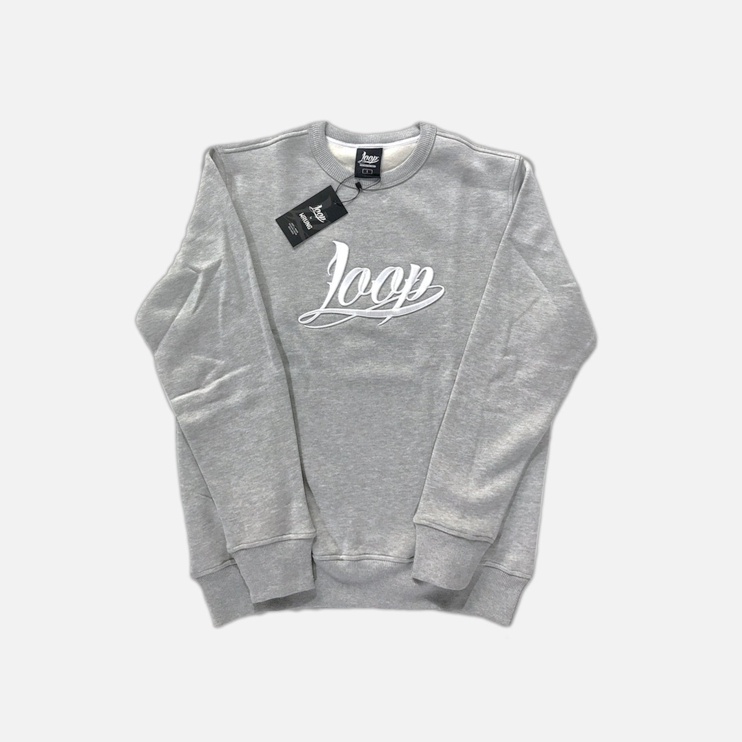 Crewneck Sweater Grey Designed By Wrung for Loop Colours — Medium
