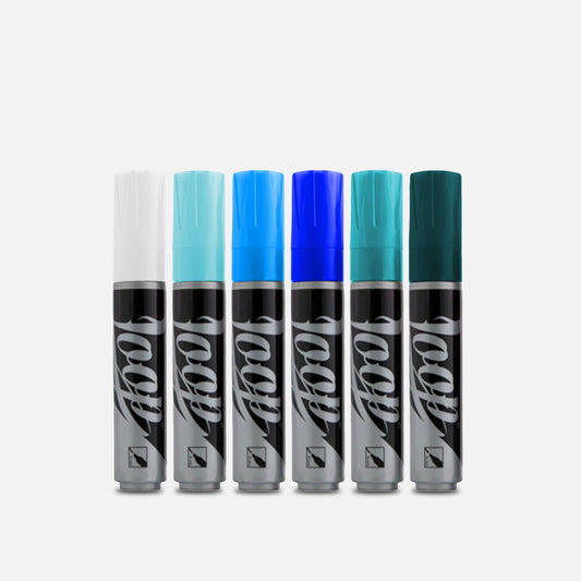 Loop 10MM Water Based Marker Pack of 6 Aquara Colours