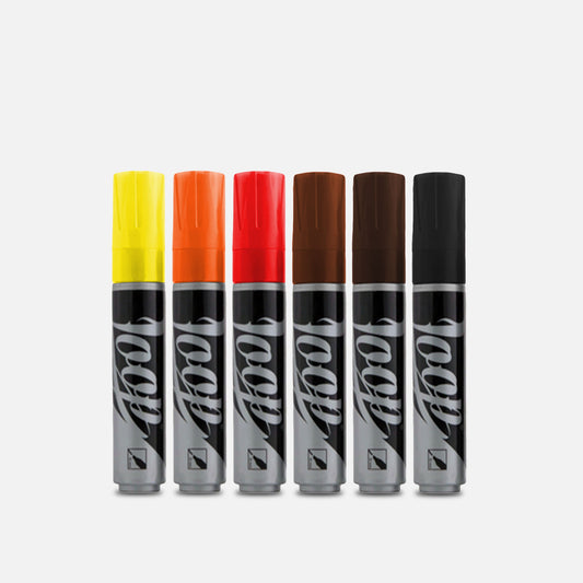 Loop 10MM Water Based Marker Pack of 6 Solara Colours