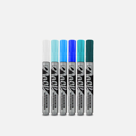 Loop 4MM Water Based Marker Pack of 6 Aquara Colours
