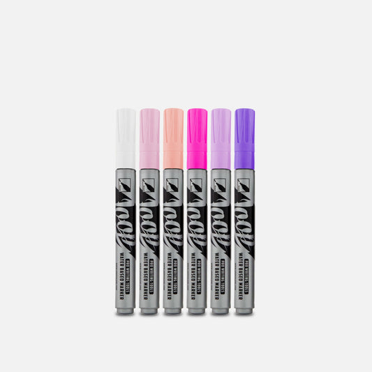 Loop 4MM Water Based Marker Pack of 6 Bloomia Colours