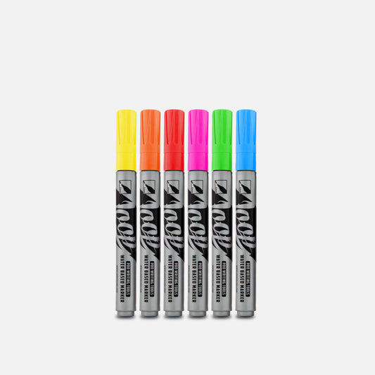 Loop 4MM Water Based Marker Pack of 6 Primora Colours
