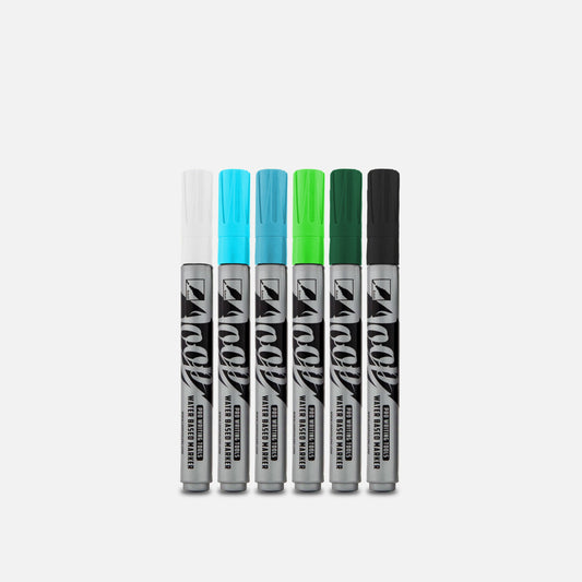Loop 4MM Water Based Marker Pack of 6 Verdora Colours