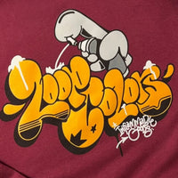 Loop Colours Bordeaux Inflammable Goods Hoodie in burgundy