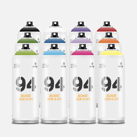 Pack of 12 Mtn 94 colours 400ml