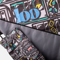 Montana Cans Traffic Jam beach towel featuring artwork by Bobby Analog