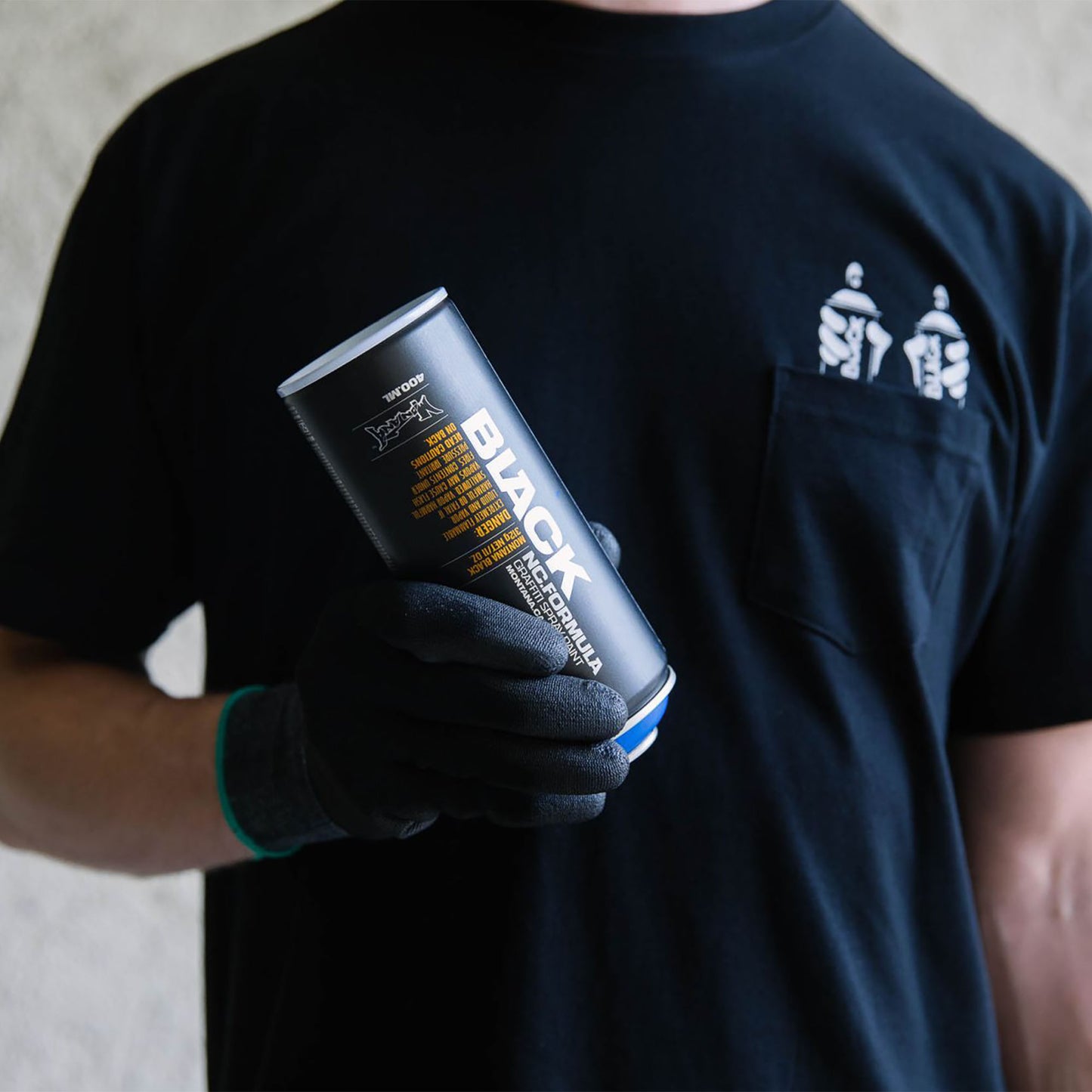 Montana Black can being shaken