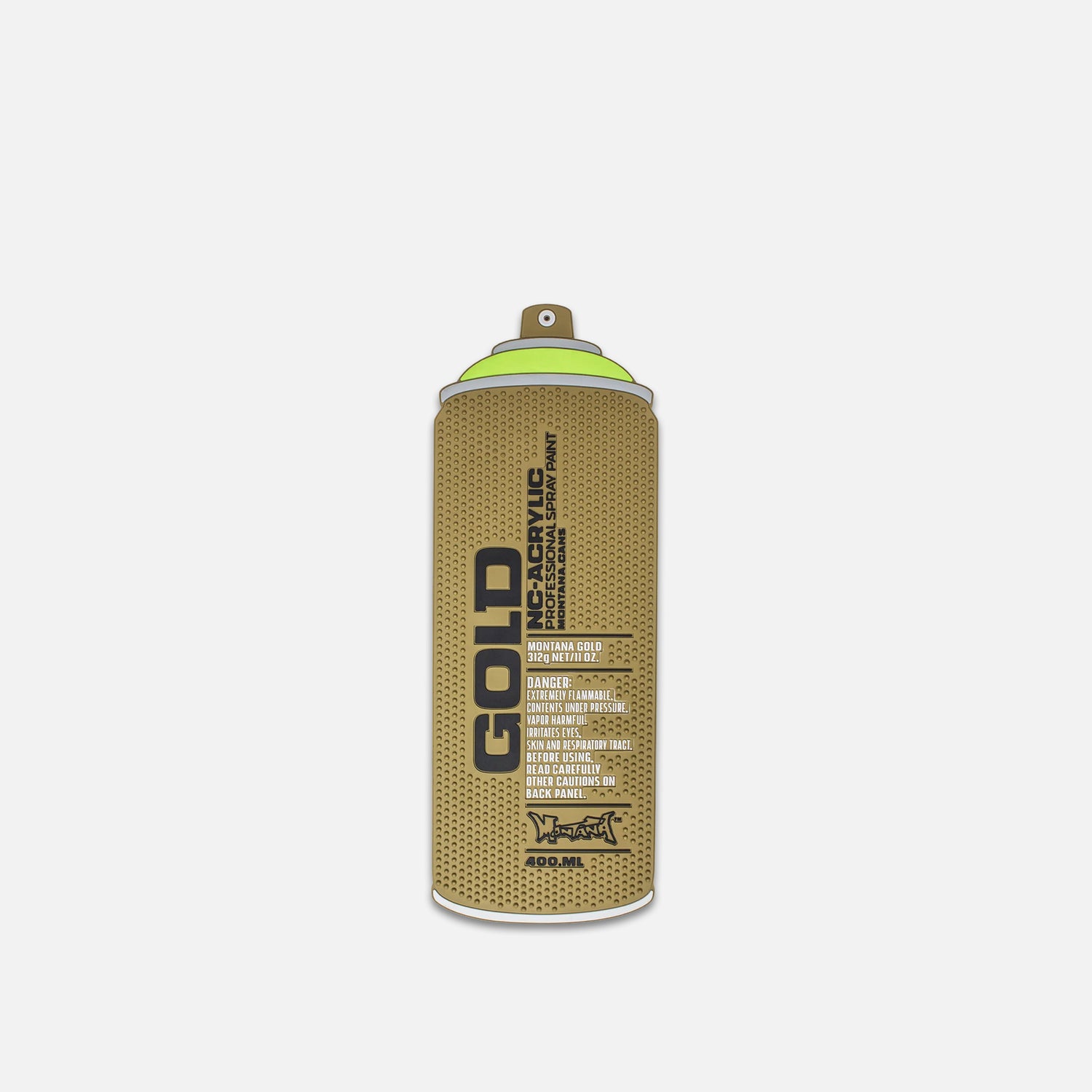 Montana Counter Mat GOLD Can 44x15cm rubber counter mat with printed can design shown on grey background