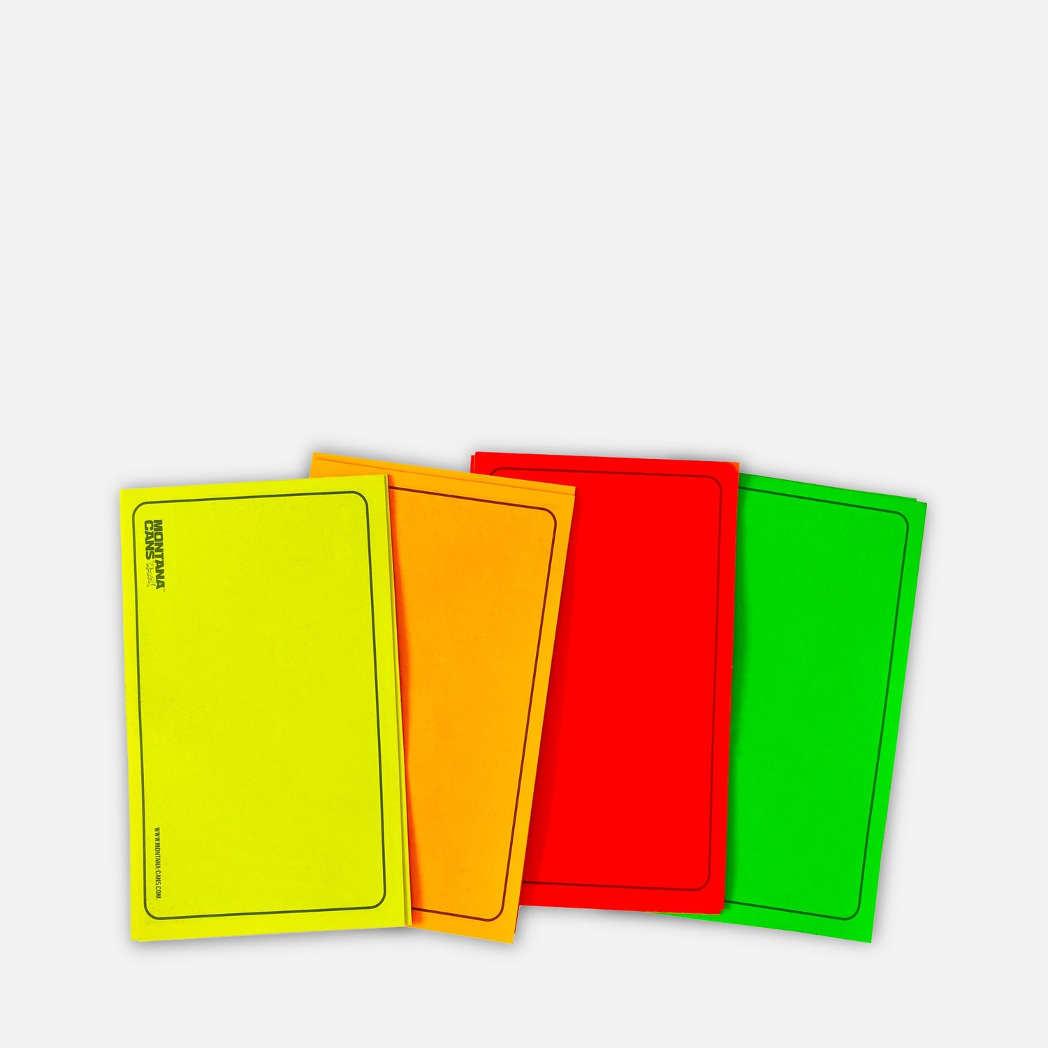 Montana Neon Blank Sticker Sticker Pack on a grey background