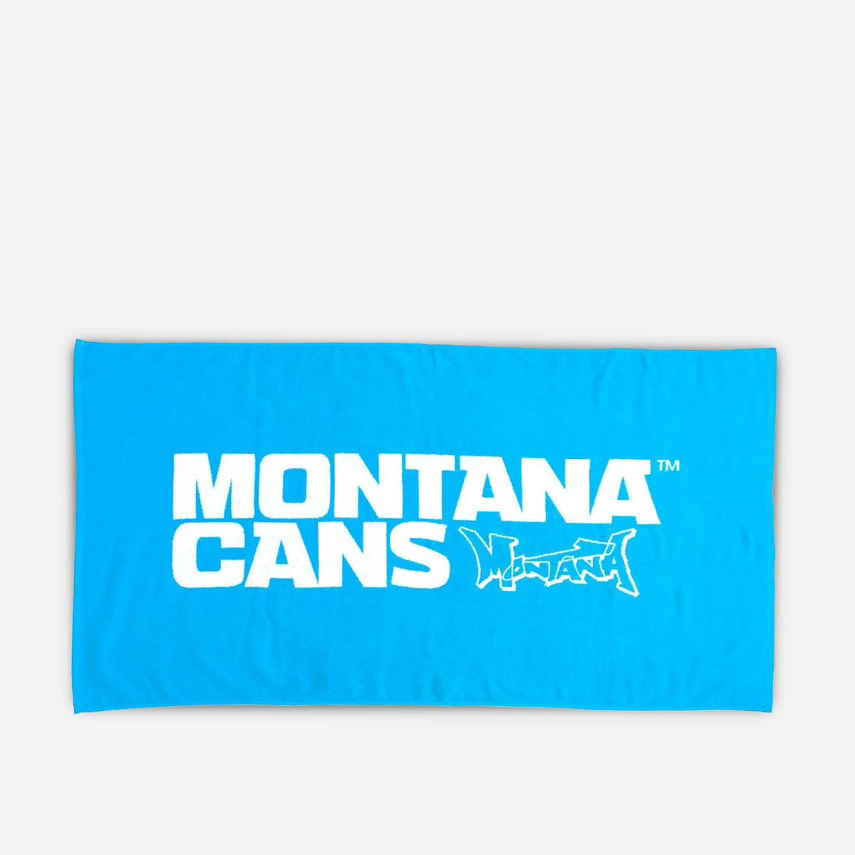 Montana Beach Towel Typo Logo Blue