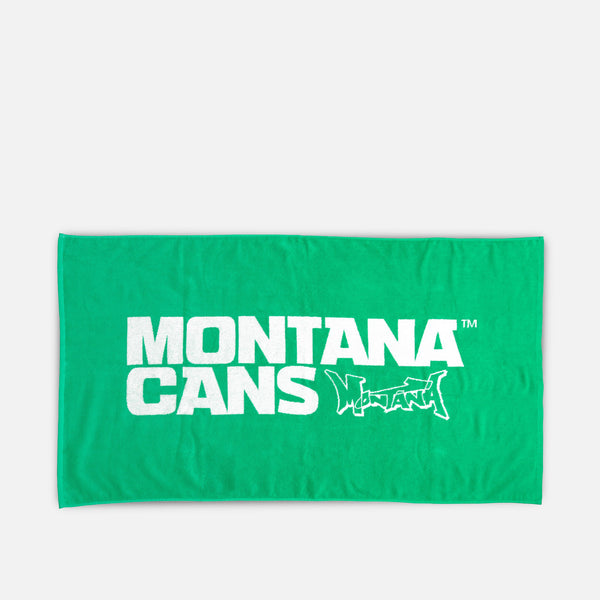 Montana Beach Towel Typo Logo Green