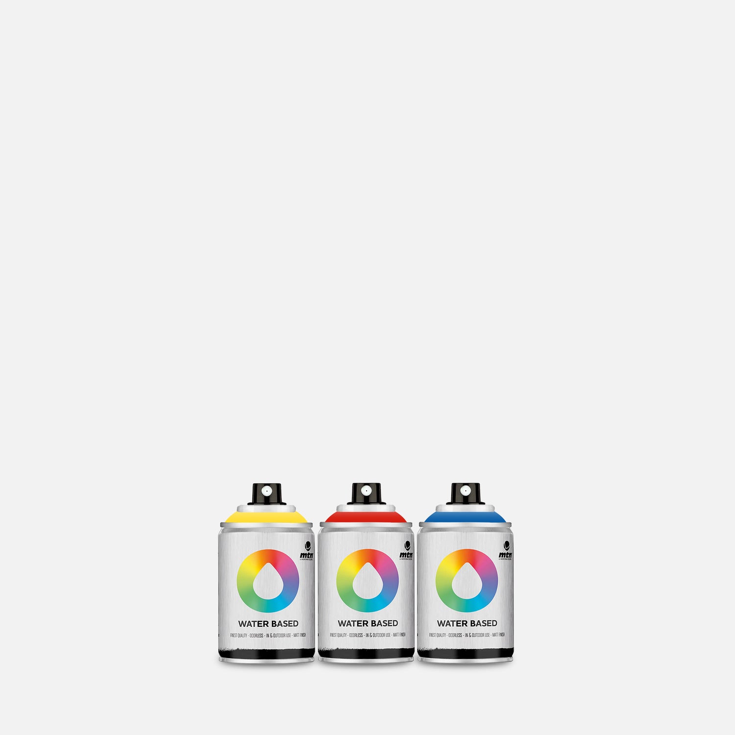 3 cans of MTN waterbed on a grey background 