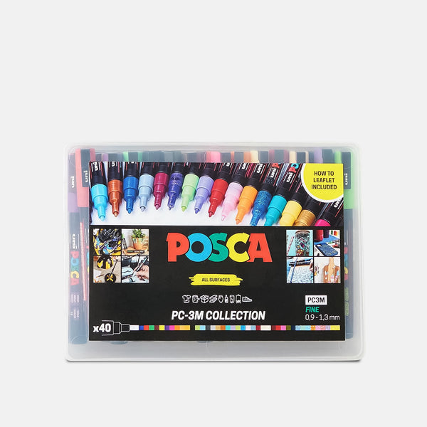 Uni Posca Markers PC-3M Set of 40 Colours