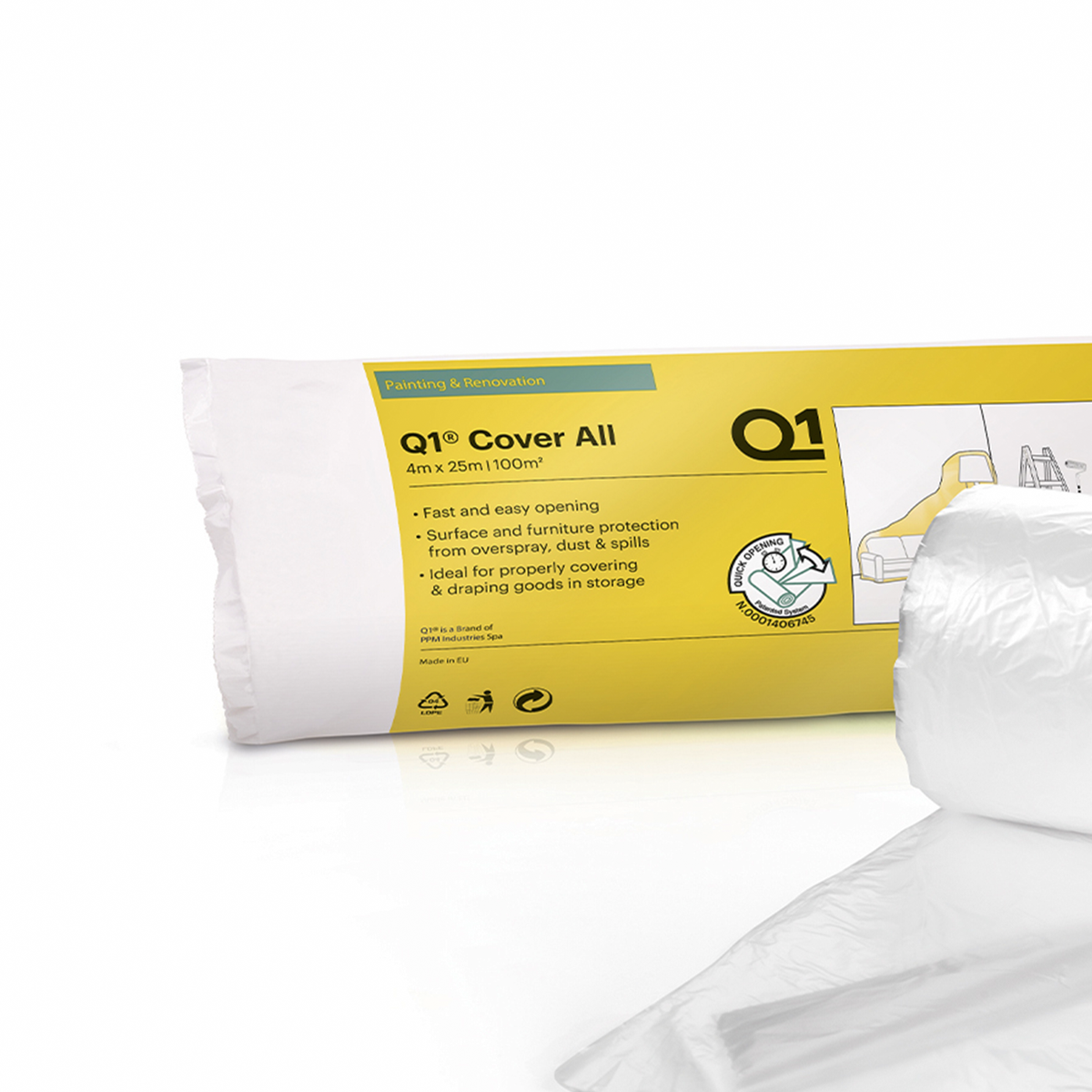 Q1 Cover All Dust Sheet 4m x 25m | 100m²