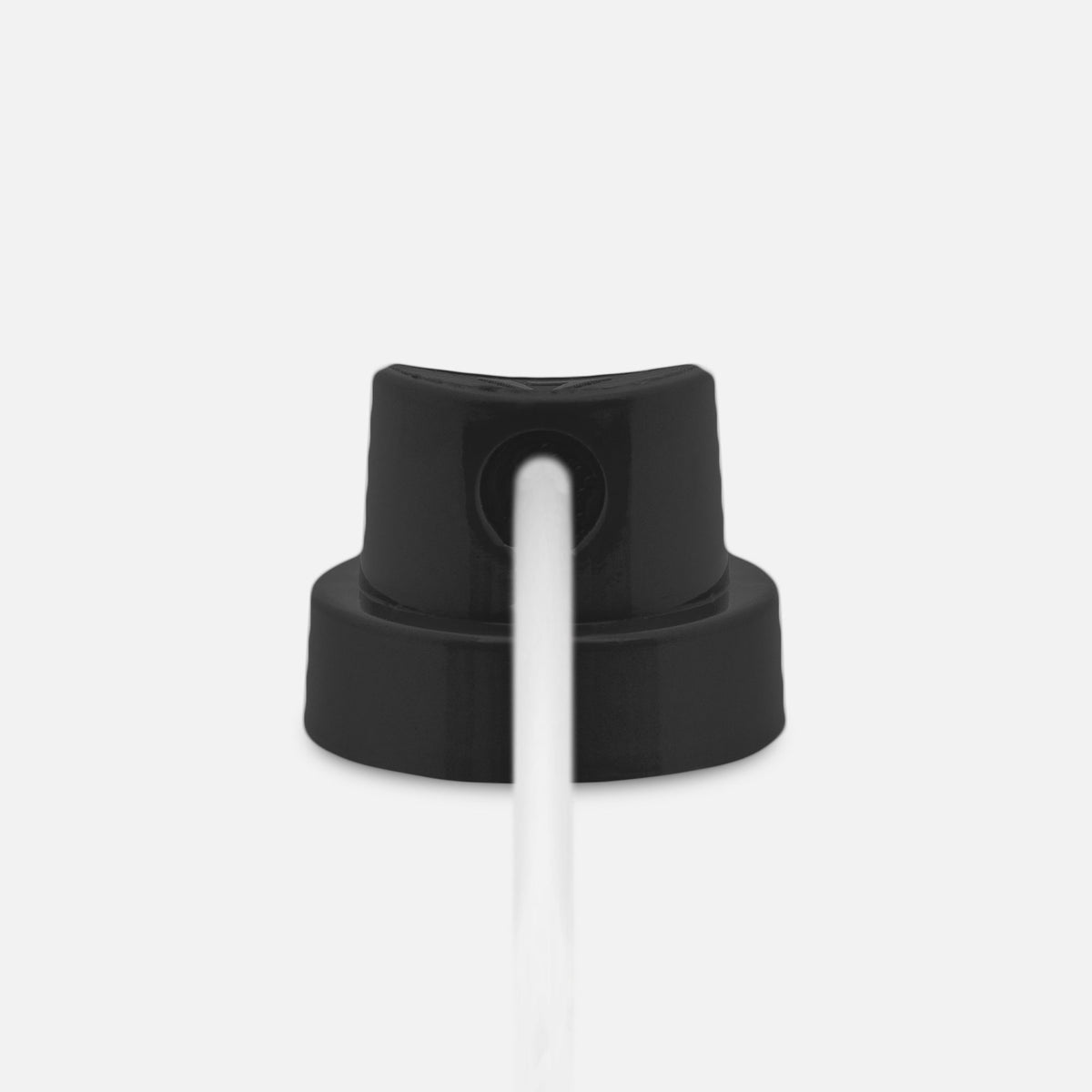 Tube cap spray paint nozzle for reaching tall areas 