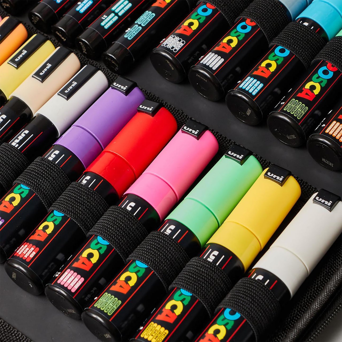 Posca pens inside the case